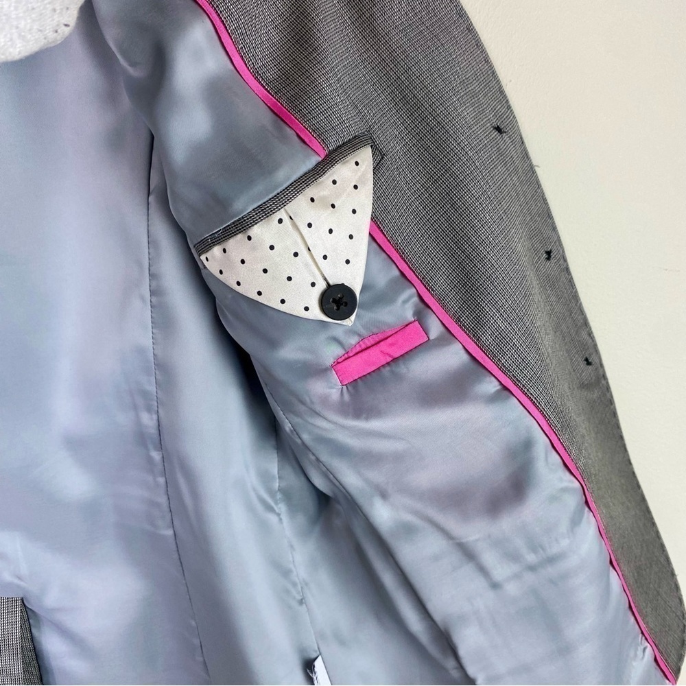 J.Crew Wool Cashmere blend gray check blazer size 8 - Picture 7 of 10